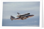 Space Shuttle Challenger Riding on 747 by Anonymous