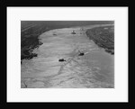 Ferry Barges on the Mississippi River by Corbis