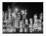 Hydro-Carbon Refinery at Night by Anonymous