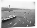 Cruise Ship Entering New York's Harbor by Anonymous