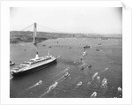 Cruise Ship Entering New York's Harbor by Anonymous