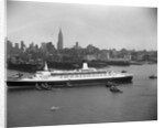 Cruise Ship in New York's Harbor by Anonymous