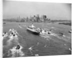 Cruise Ship in New York's Harbor by Anonymous