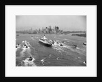 Cruise Ship in New York's Harbor by Anonymous
