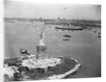Cruise Ship and Statue of Liberty by Anonymous