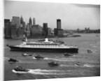 Cruise Ship in New York's Harbor by Anonymous