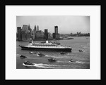 Cruise Ship in New York's Harbor by Anonymous
