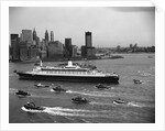 Cruise Ship in New York's Harbor by Anonymous