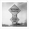Merging Traffic Road Sign by Anonymous