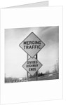 Merging Traffic Road Sign by Anonymous