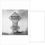 Merging Traffic Road Sign by Anonymous