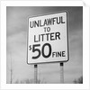 Unlawful to Litter Road Sign by Anonymous