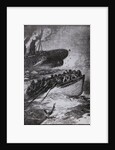 Illustration with Passengers at Scene of Titanic Sinking by Anonymous