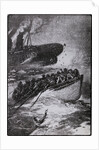 Illustration with Passengers at Scene of Titanic Sinking by Anonymous