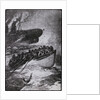 Illustration with Passengers at Scene of Titanic Sinking by Anonymous