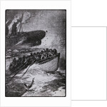 Illustration with Passengers at Scene of Titanic Sinking by Anonymous