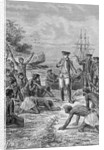 Island Natives Welcoming James Cook by Anonymous