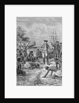 Island Natives Welcoming James Cook by Anonymous