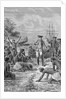 Island Natives Welcoming James Cook by Anonymous