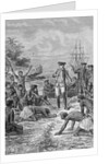 Island Natives Welcoming James Cook by Anonymous