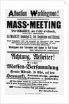 Haymarket Meeting Poster by Anonymous