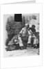 Family Resting Outside Factory Door by Anonymous