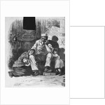 Family Resting Outside Factory Door by Anonymous