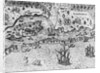 Detail of The Arrival of the Englishmen in Virginia by Theodor de Bry