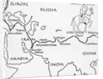 Map of Marco Polo's Travels by Anonymous
