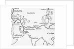 Map of Marco Polo's Travels by Anonymous