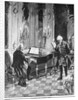 Bach Playing the Piano by Anonymous