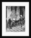 Bach Playing the Piano by Anonymous