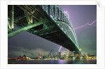 Bridge and Lightning at Sydney Harbour by Anonymous