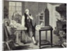 Print Depicting James Watt Studying Improvements to the Newcomen Steam Engine by Anonymous
