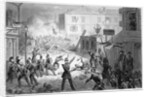Engraving Depicting the Siege of the Barricades at la Villette from Splendors of the French National Guard by Anonymous