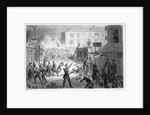 Engraving Depicting the Siege of the Barricades at la Villette from Splendors of the French National Guard by Anonymous