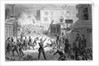 Engraving Depicting the Siege of the Barricades at la Villette from Splendors of the French National Guard by Anonymous