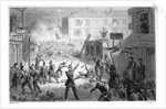 Engraving Depicting the Siege of the Barricades at la Villette from Splendors of the French National Guard by Anonymous