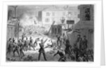 Engraving Depicting the Siege of the Barricades at la Villette from Splendors of the French National Guard by Anonymous