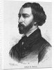 Engraving with Portrait of Alfred de Musset by Anonymous