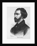 Engraving with Portrait of Alfred de Musset by Anonymous