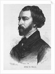 Engraving with Portrait of Alfred de Musset by Anonymous