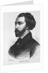 Engraving with Portrait of Alfred de Musset by Anonymous