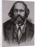 19th Century Engraving of Russian Revolutionary Anarchist Mikhail Aleksandrovitch Bakounine by Anonymous