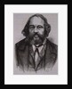19th Century Engraving of Russian Revolutionary Anarchist Mikhail Aleksandrovitch Bakounine by Anonymous