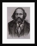 19th Century Engraving of Russian Revolutionary Anarchist Mikhail Aleksandrovitch Bakounine by Anonymous