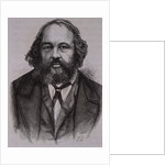 19th Century Engraving of Russian Revolutionary Anarchist Mikhail Aleksandrovitch Bakounine by Anonymous