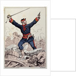 Hand-Colored Print Showing the Siege of Paris by Anonymous