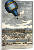 Color Engraving of Hot Air Balloon Lifting Off from the Palace of Versailles by Anonymous