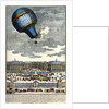 Color Engraving of Hot Air Balloon Lifting Off from the Palace of Versailles by Anonymous